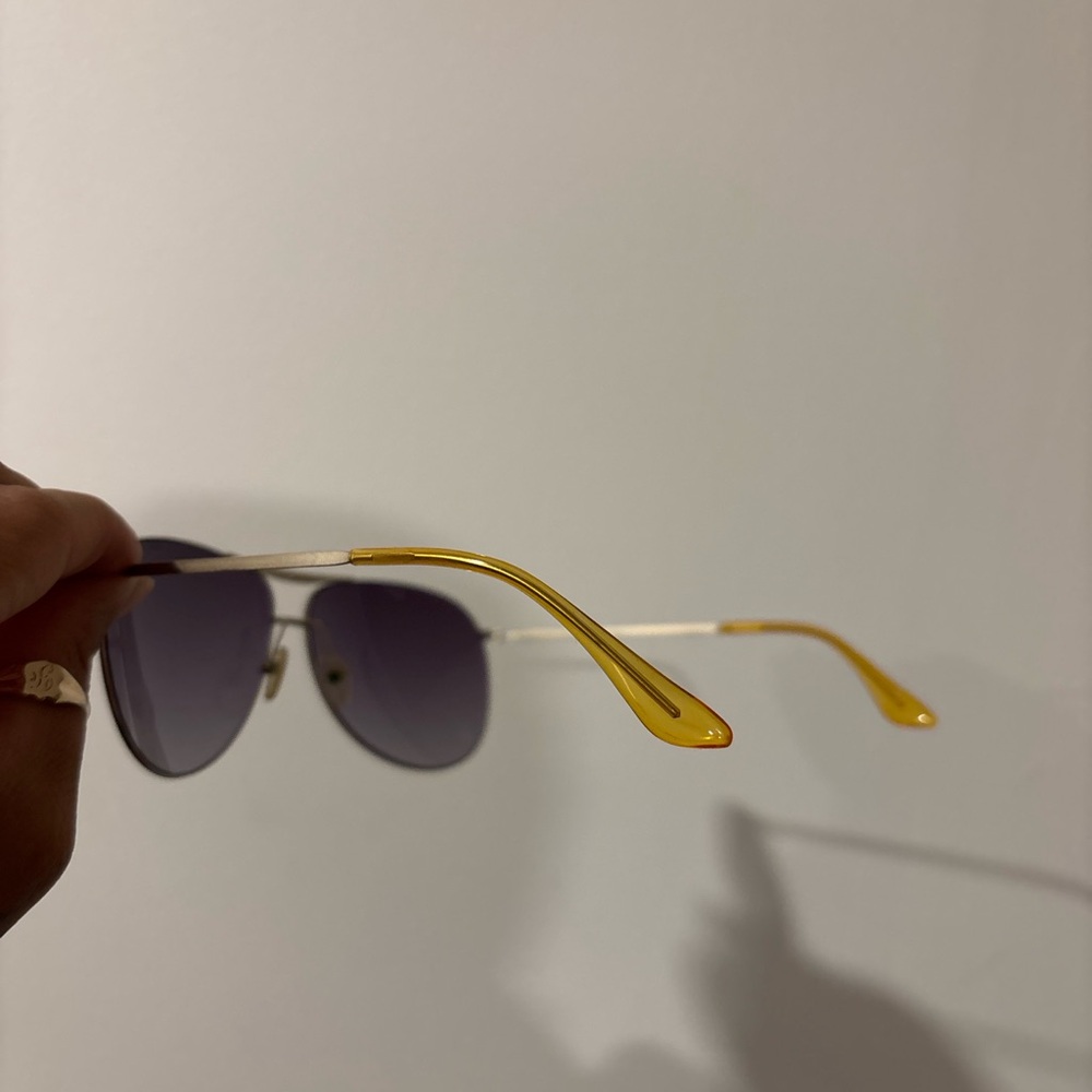 Marc Jacobs Gold and Purple Aviator Sunglasses